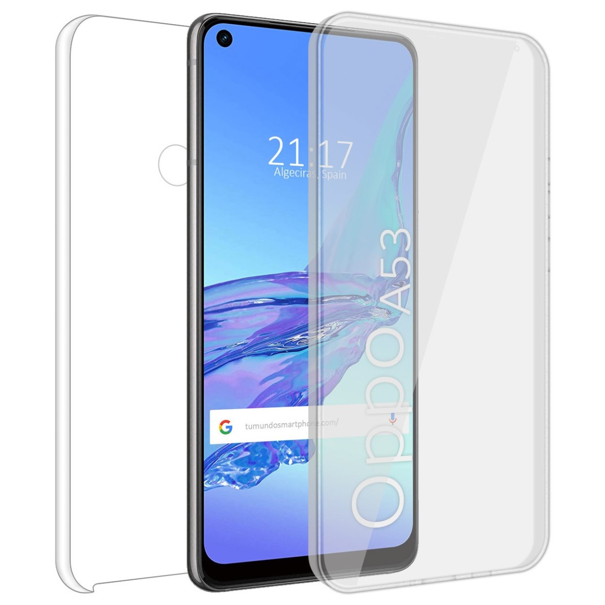 Funda Completa Transparente Pc + Tpu Full Body 360 para Oppo A53 / A53s