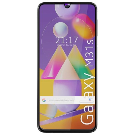 Protector Cristal Templado Completo 5D Full Glue Negro para Samsung Galaxy M31s Vidrio