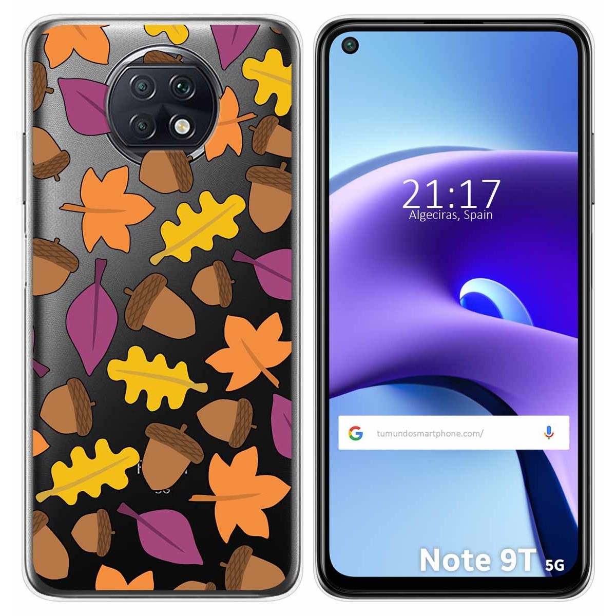 Funda Gel Transparente para Xiaomi Redmi Note 9T 5G diseño Otoño Dibujos