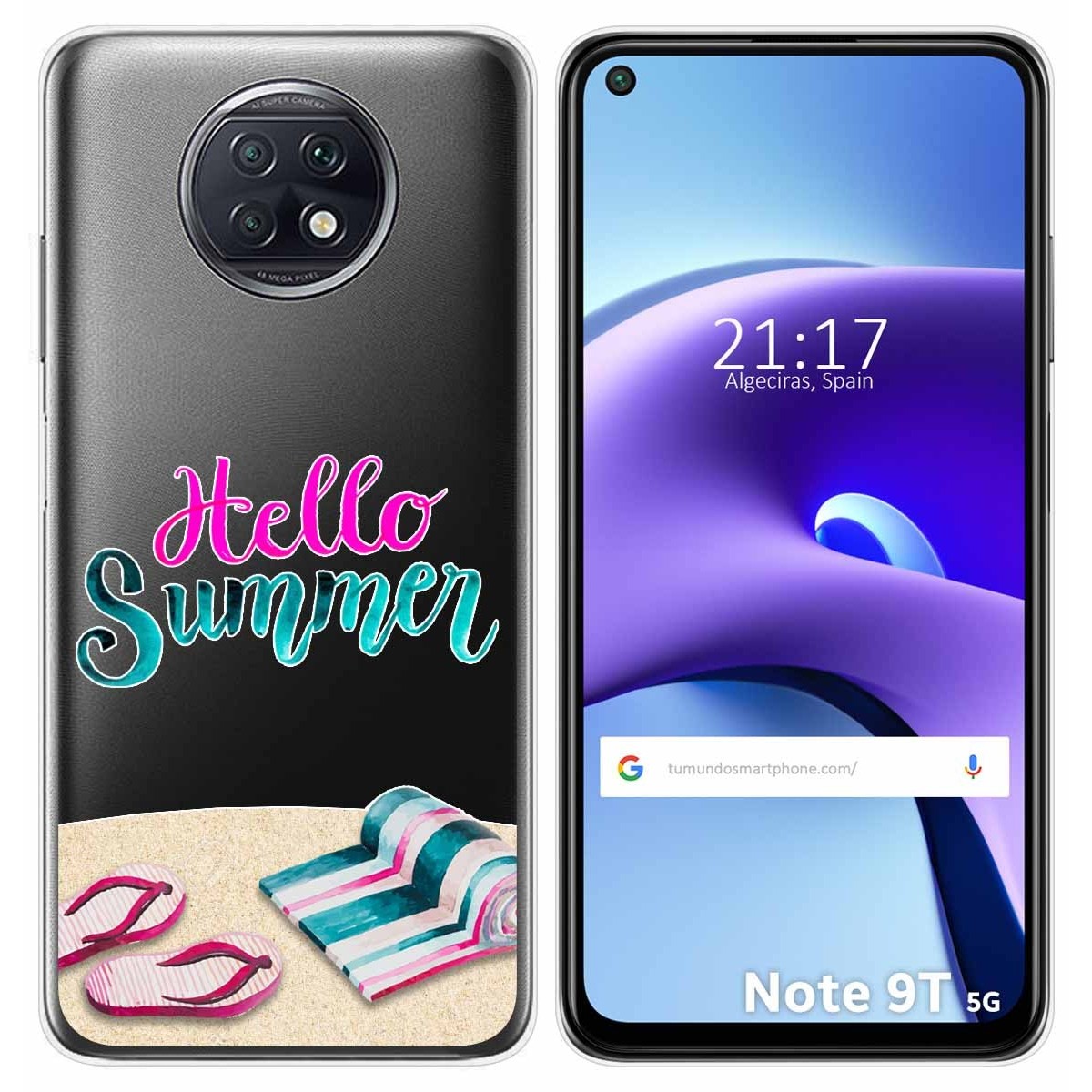 Funda Gel Transparente para Xiaomi Redmi Note 9T 5G diseño Summer Dibujos