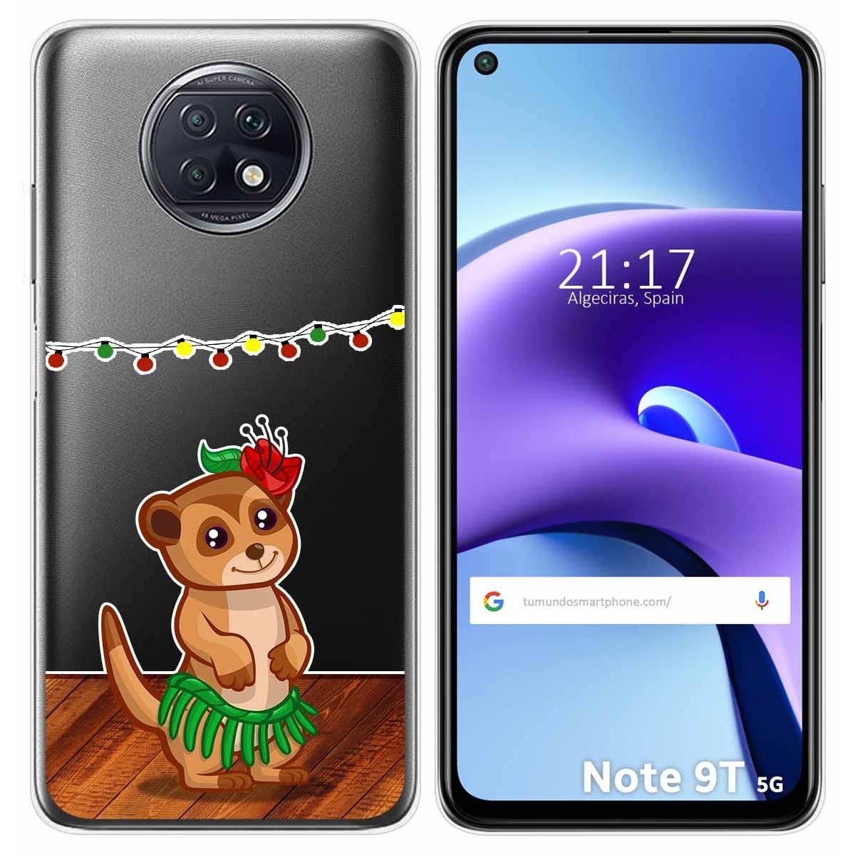 Funda Gel Transparente para Xiaomi Redmi Note 9T 5G diseño Suricata Dibujos