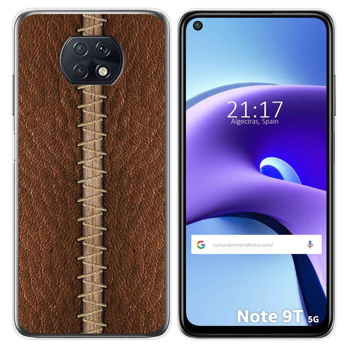Funda Gel Tpu para Xiaomi Redmi Note 9T 5G diseño Cuero 01 Dibujos