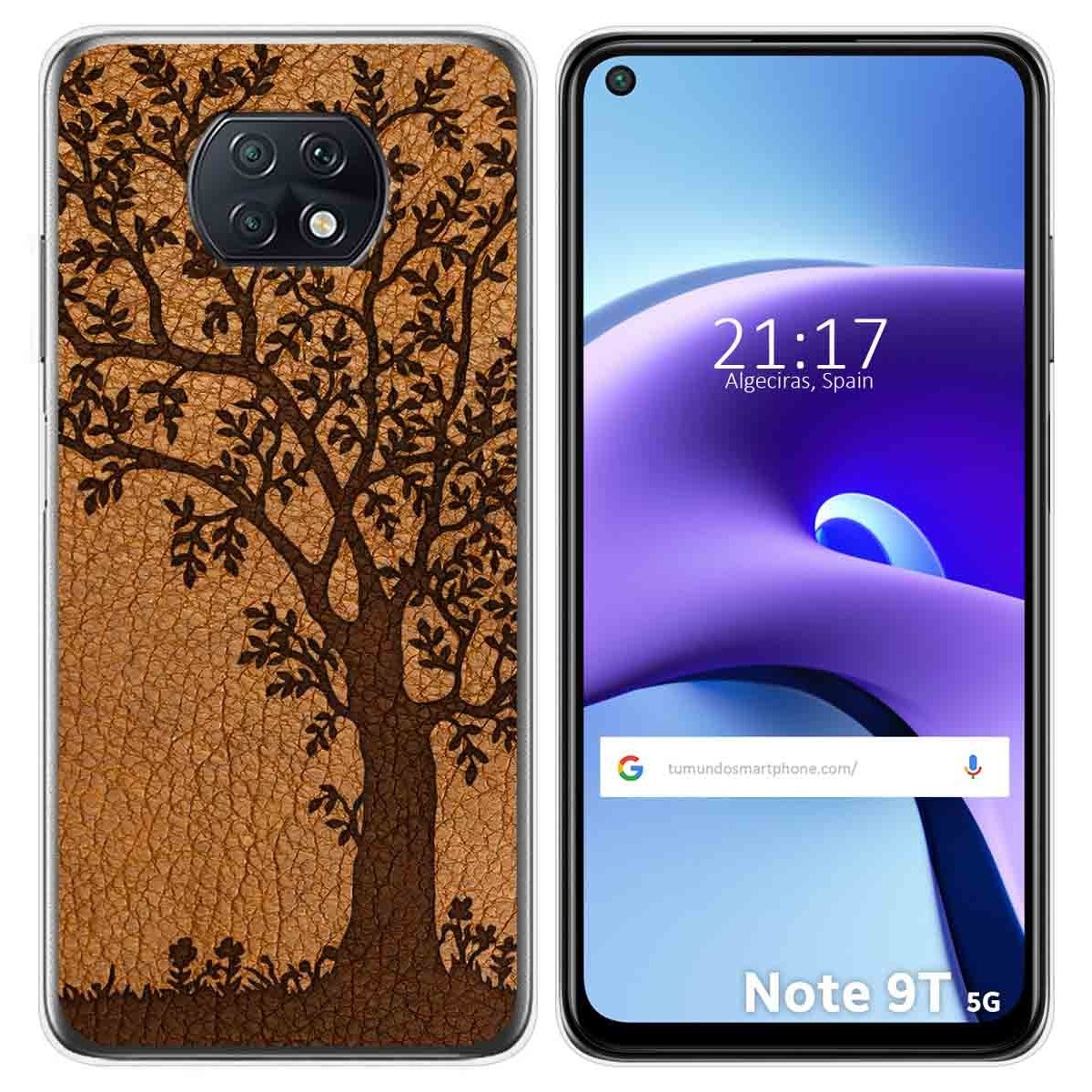 Funda Gel Tpu para Xiaomi Redmi Note 9T 5G diseño Cuero 03 Dibujos