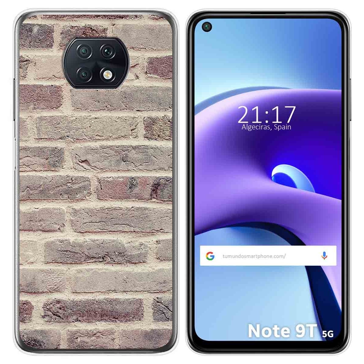 Funda Gel Tpu para Xiaomi Redmi Note 9T 5G diseño Ladrillo 01 Dibujos