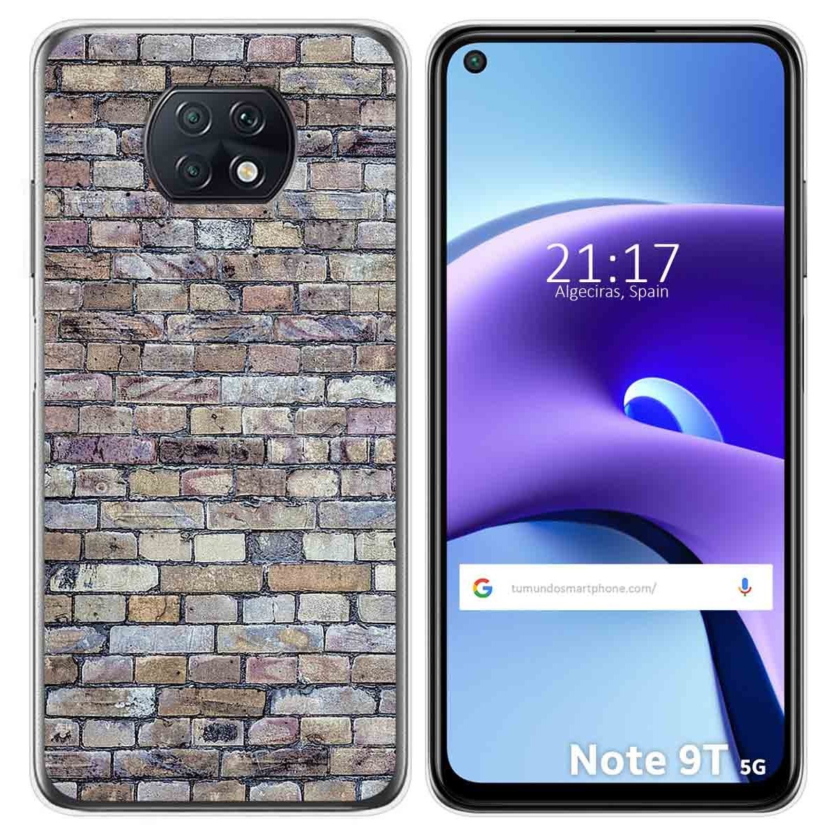 Funda Gel Tpu para Xiaomi Redmi Note 9T 5G diseño Ladrillo 02 Dibujos