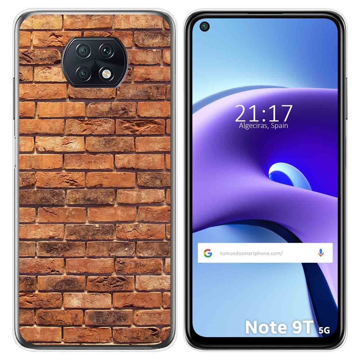 Funda Gel Tpu para Xiaomi Redmi Note 9T 5G diseño Ladrillo 04 Dibujos