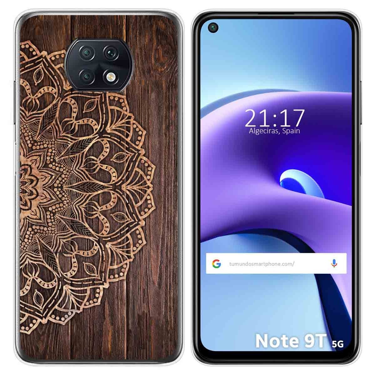 Funda Gel Tpu para Xiaomi Redmi Note 9T 5G diseño Madera 06 Dibujos