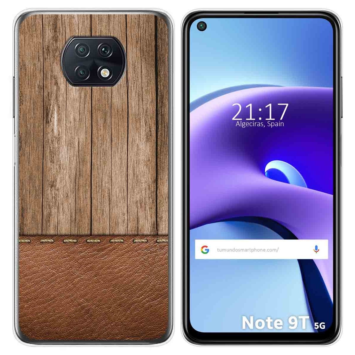 Funda Gel Tpu para Xiaomi Redmi Note 9T 5G diseño Madera 09 Dibujos
