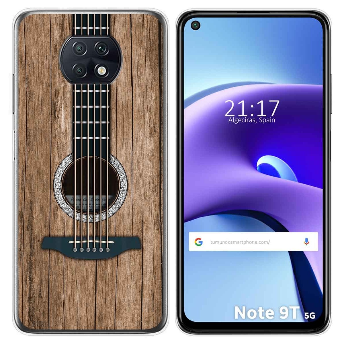 Funda Gel Tpu para Xiaomi Redmi Note 9T 5G diseño Madera 11 Dibujos