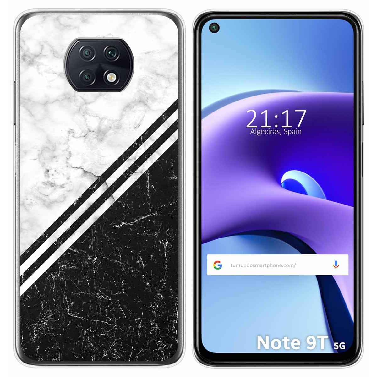Funda Gel Tpu para Xiaomi Redmi Note 9T 5G diseño Mármol 01 Dibujos