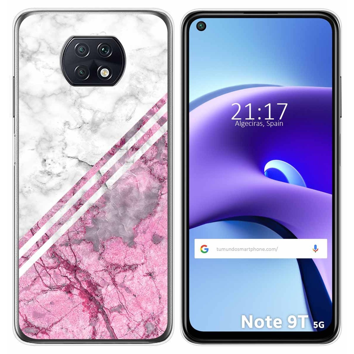 Funda Gel Tpu para Xiaomi Redmi Note 9T 5G diseño Mármol 03 Dibujos