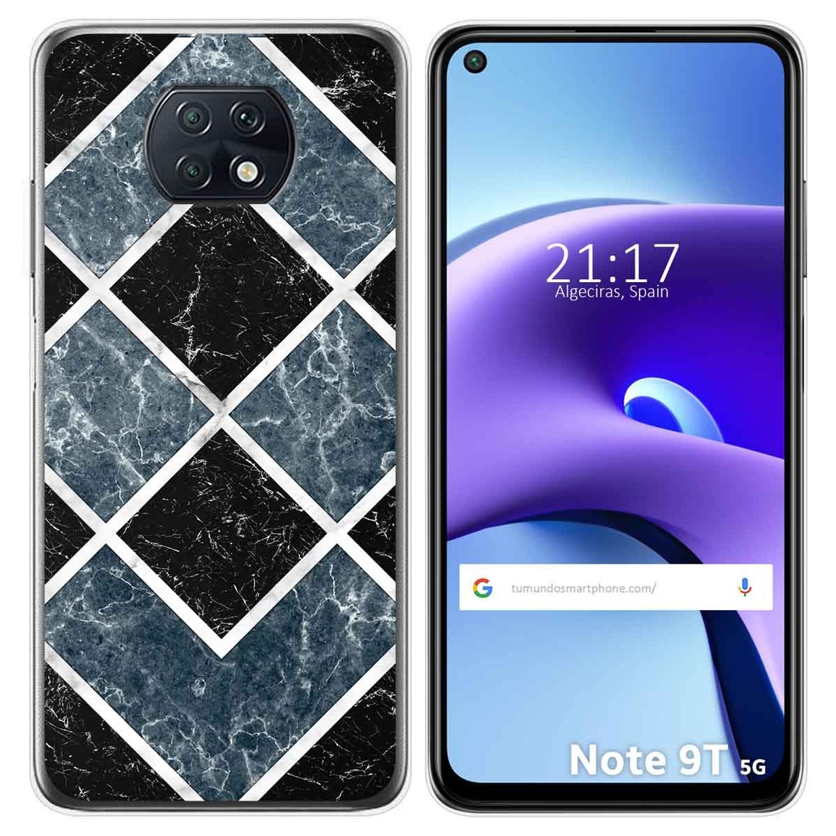 Funda Gel Tpu para Xiaomi Redmi Note 9T 5G diseño Mármol 06 Dibujos