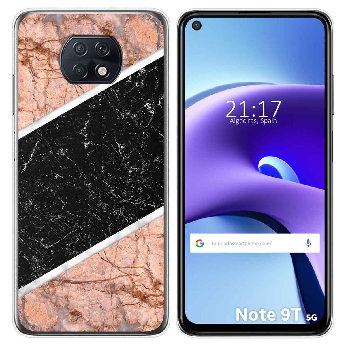 Funda Gel Tpu para Xiaomi Redmi Note 9T 5G diseño Mármol 07 Dibujos