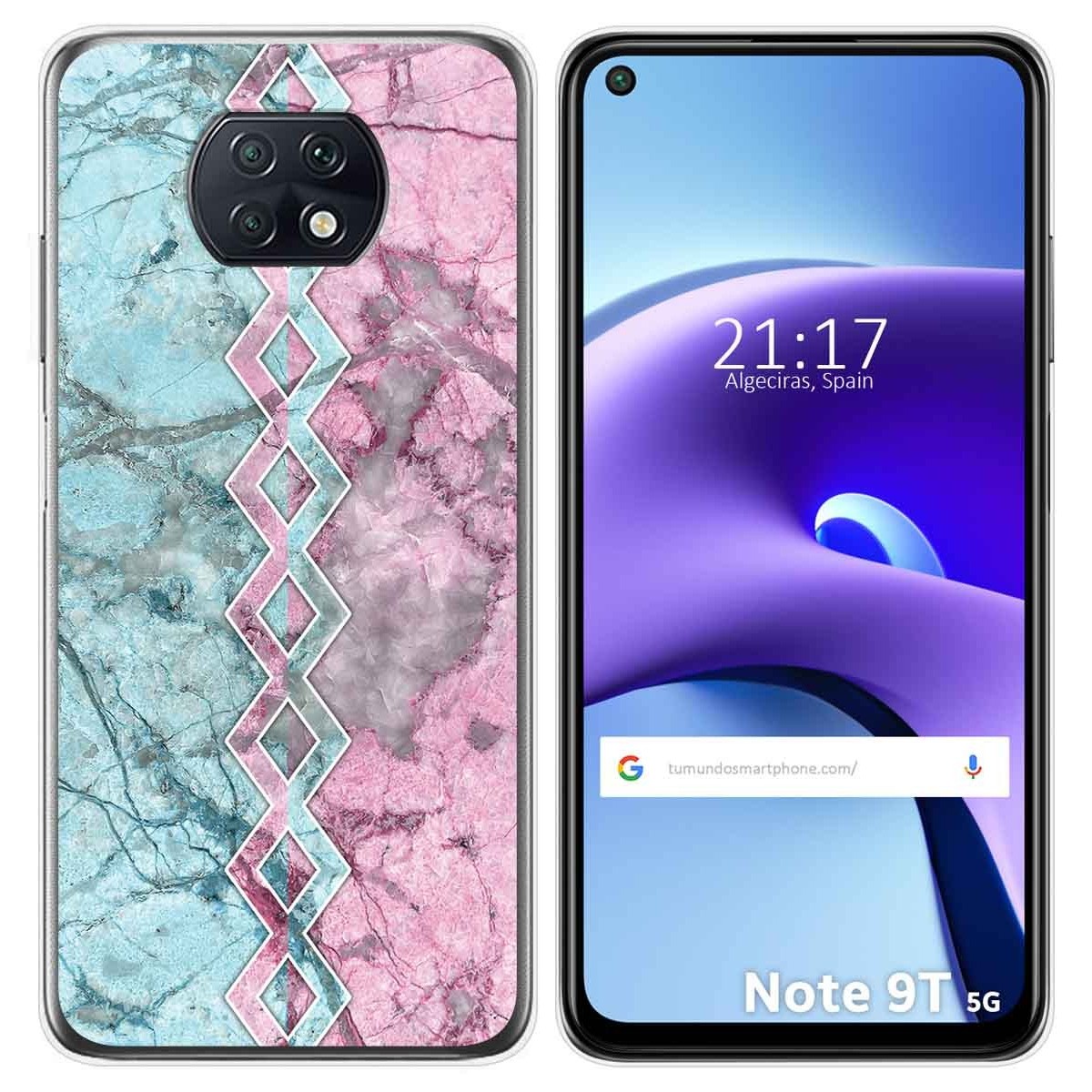 Funda Gel Tpu para Xiaomi Redmi Note 9T 5G diseño Mármol 08 Dibujos