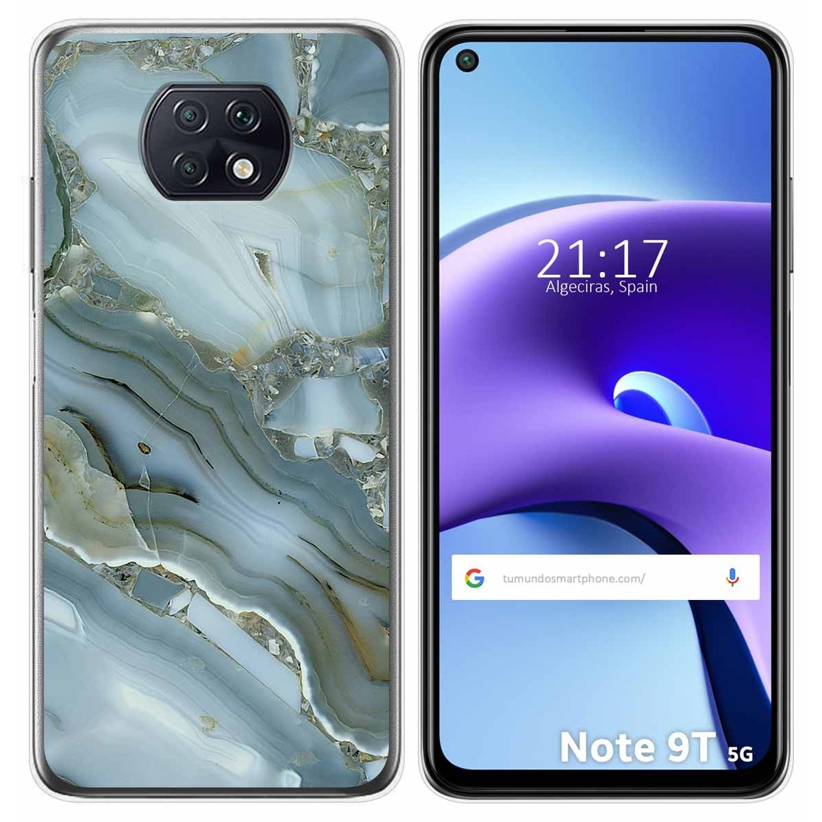 Funda Gel Tpu para Xiaomi Redmi Note 9T 5G diseño Mármol 09 Dibujos