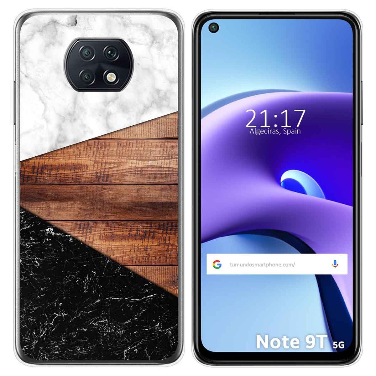 Funda Gel Tpu para Xiaomi Redmi Note 9T 5G diseño Mármol 11 Dibujos