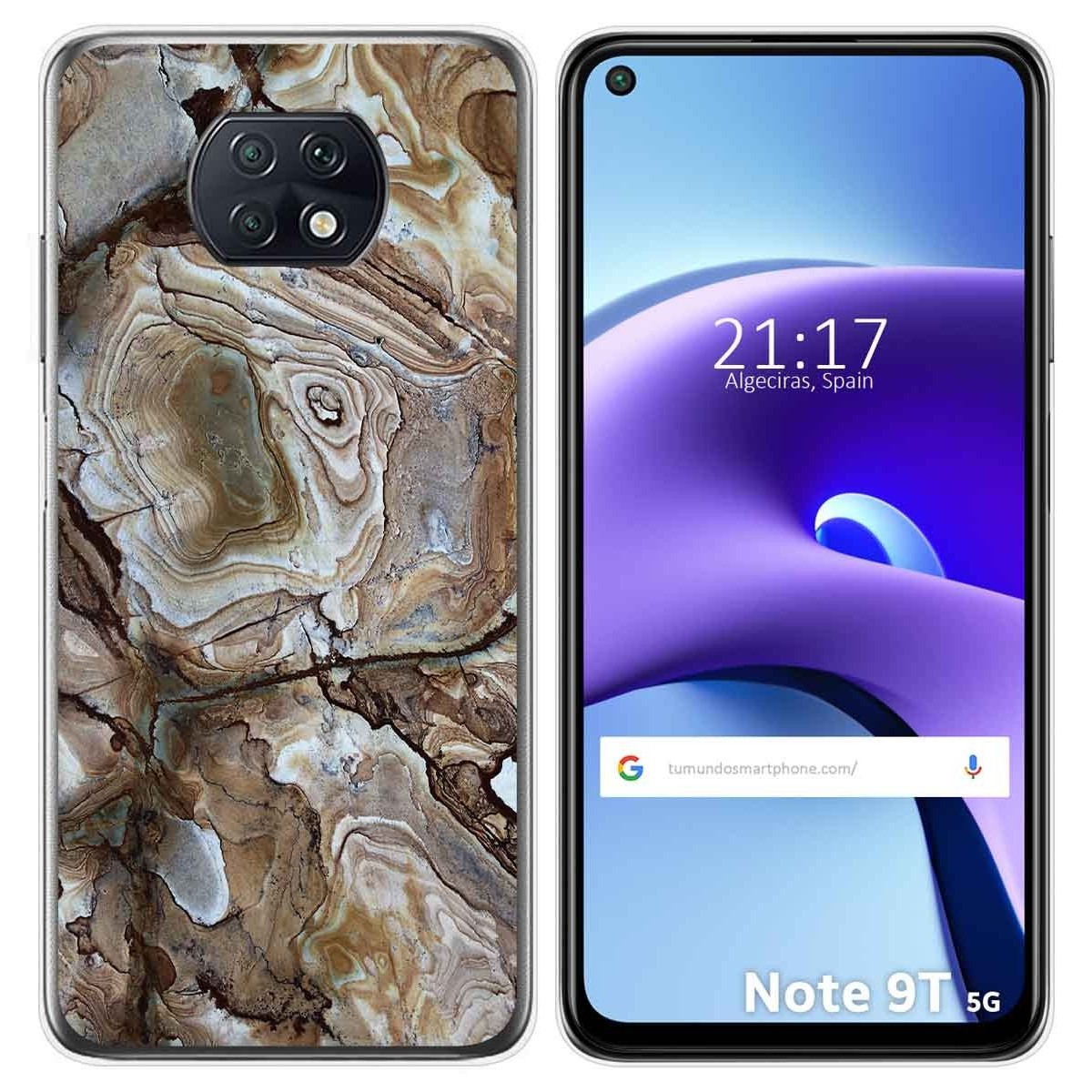 Funda Gel Tpu para Xiaomi Redmi Note 9T 5G diseño Mármol 14 Dibujos