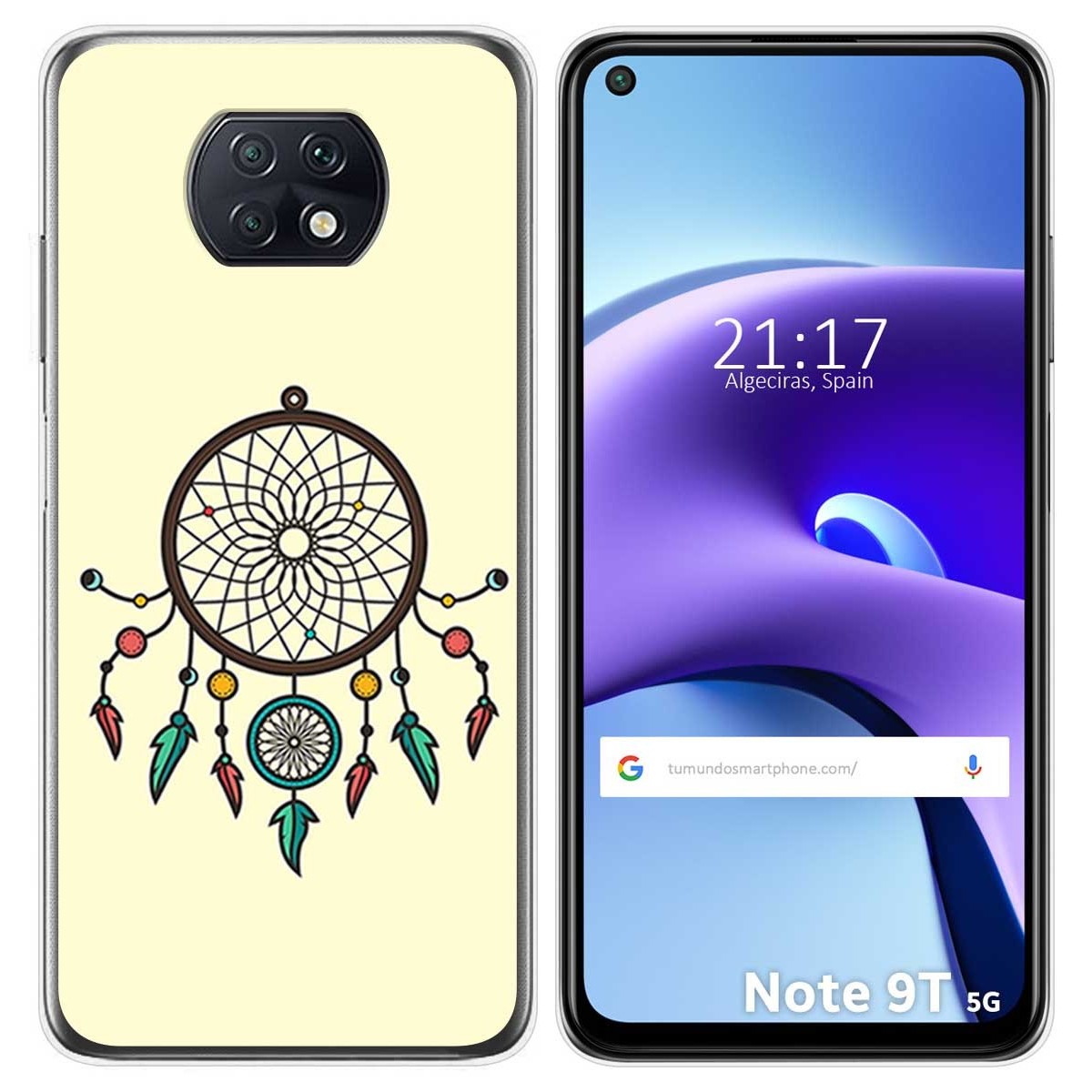 Funda Gel Tpu para Xiaomi Redmi Note 9T 5G diseño Atrapasueños Dibujos