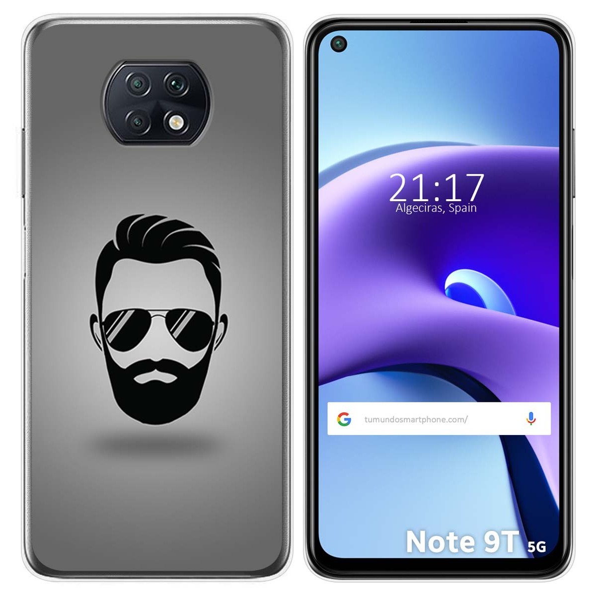 Funda Gel Tpu para Xiaomi Redmi Note 9T 5G diseño Barba Dibujos