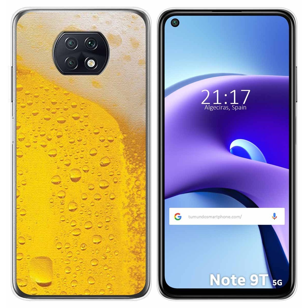 Funda Gel Tpu para Xiaomi Redmi Note 9T 5G diseño Cerveza Dibujos