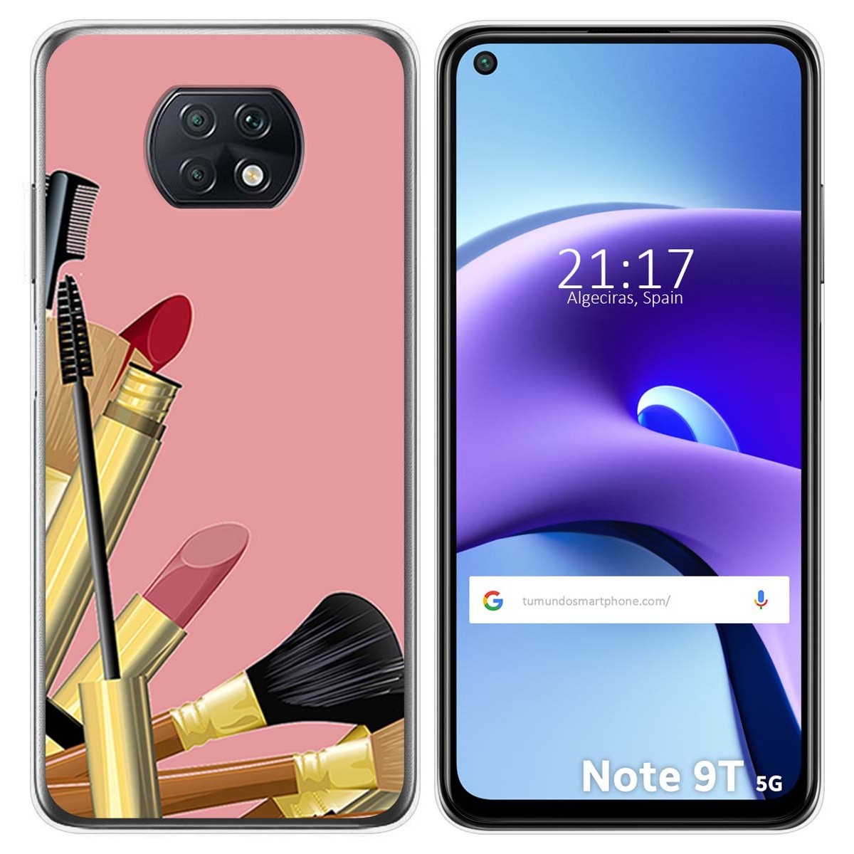 Funda Gel Tpu para Xiaomi Redmi Note 9T 5G diseño Brochas Dibujos