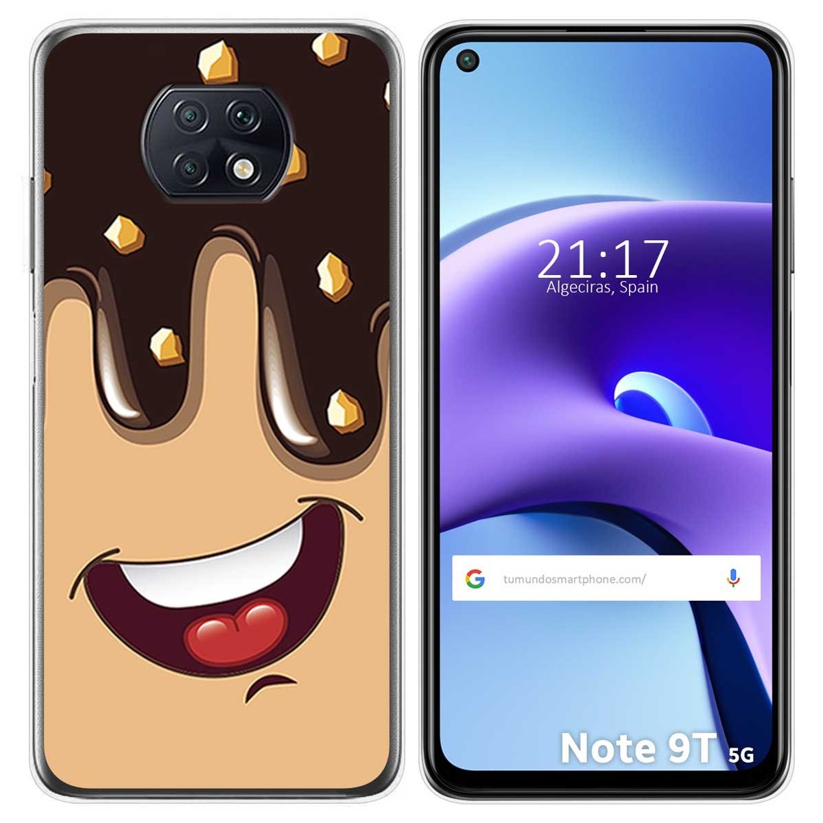 Funda Gel Tpu para Xiaomi Redmi Note 9T 5G diseño Helado Chocolate Dibujos