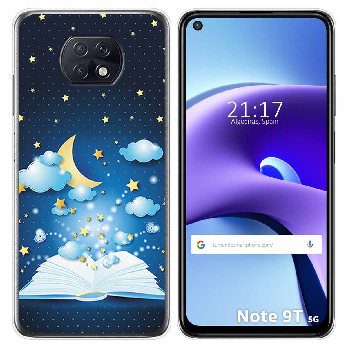Funda Gel Tpu para Xiaomi Redmi Note 9T 5G diseño Libro Cuentos Dibujos