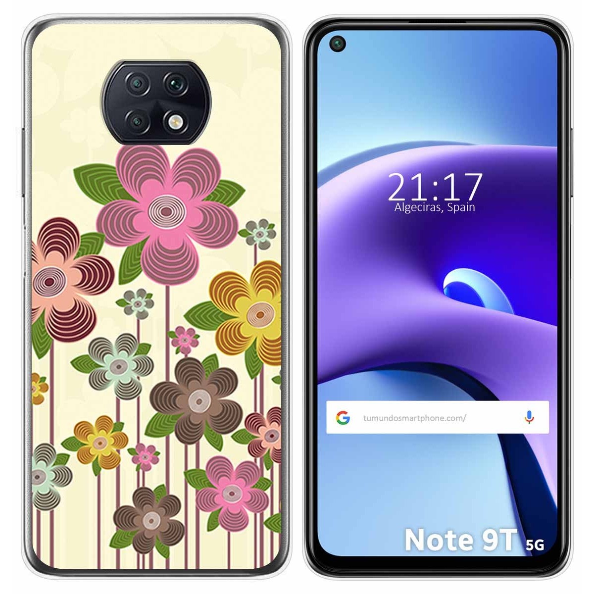 Funda Gel Tpu para Xiaomi Redmi Note 9T 5G diseño Primavera En Flor Dibujos