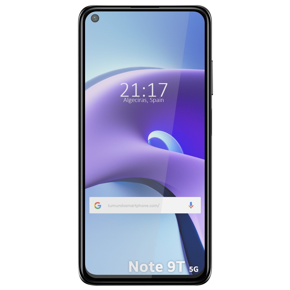 Protector Cristal Templado Completo 5D Full Glue Negro para Xiaomi Redmi Note 9T 5G Vidrio