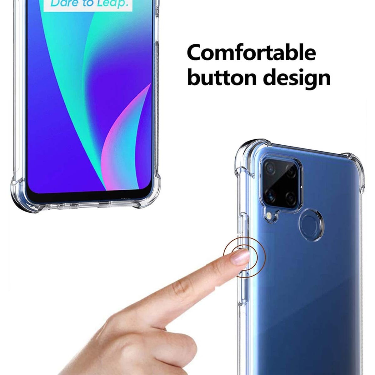 Funda Gel Tpu Anti-Shock Transparente para Realme 7i / Narzo 30A