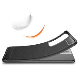 Funda Gel Tpu Tipo Carbon Negra para Samsung Galaxy S21 Ultra 5G 2