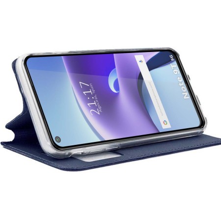 Funda Libro Soporte con Ventana para Xiaomi Redmi Note 9T 5G Color Azul