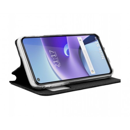 Funda Libro Soporte con Ventana para Xiaomi Redmi Note 9T 5G Color Negra