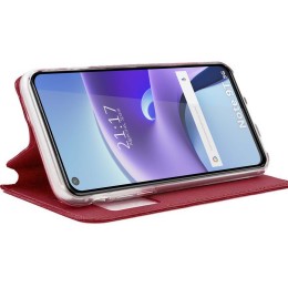 Funda Libro Soporte con Ventana para Xiaomi Redmi Note 9T 5G Color Roja 2