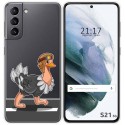 Funda Gel Transparente para Samsung Galaxy S21 5G diseño Avestruz Dibujos