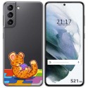 Funda Gel Transparente para Samsung Galaxy S21 5G diseño Leopardo Dibujos