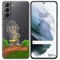 Funda Gel Transparente para Samsung Galaxy S21 5G diseño Mono Dibujos