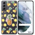 Funda Gel Transparente para Samsung Galaxy S21 5G diseño Piña Dibujos