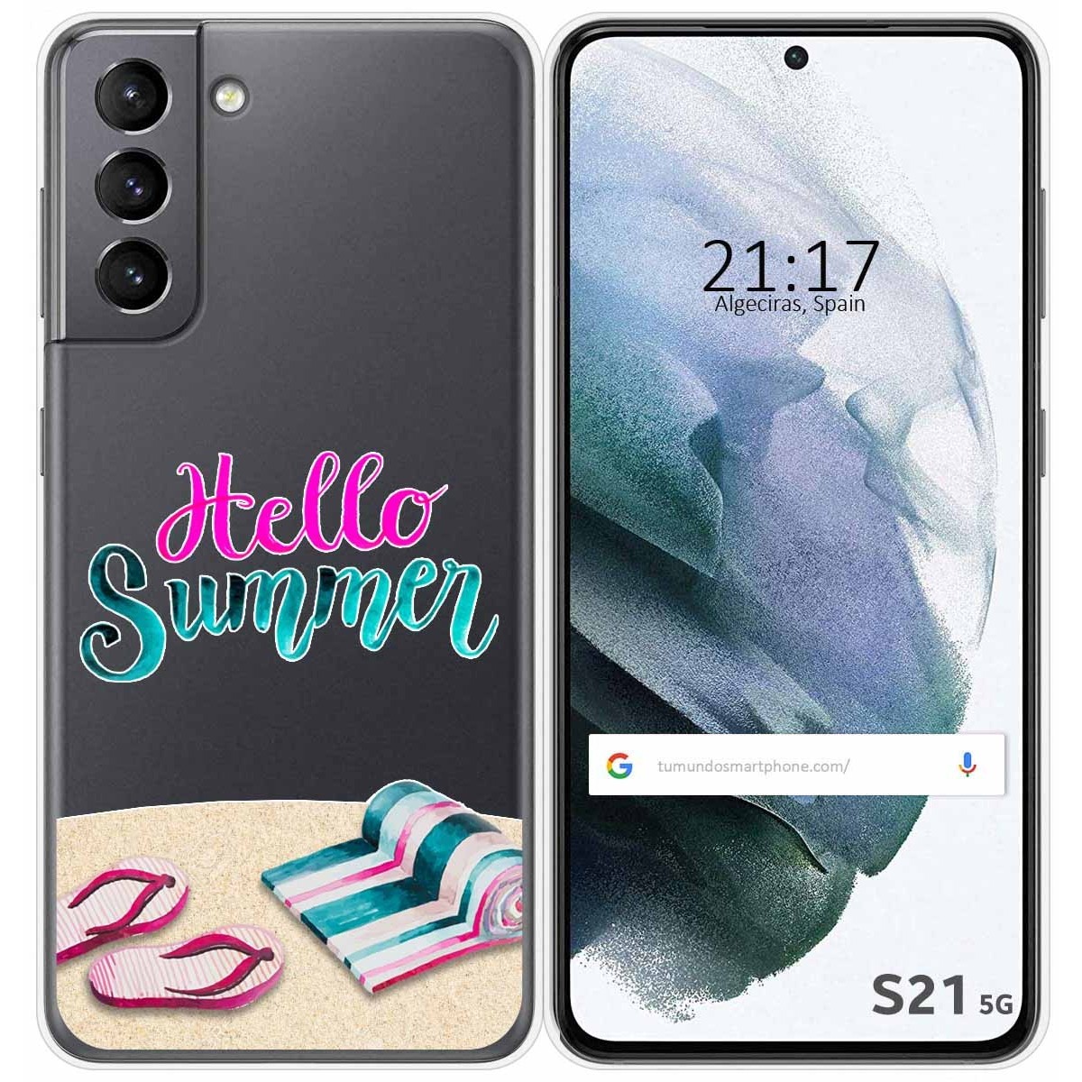 Funda Gel Transparente para Samsung Galaxy S21 5G diseño Summer Dibujos