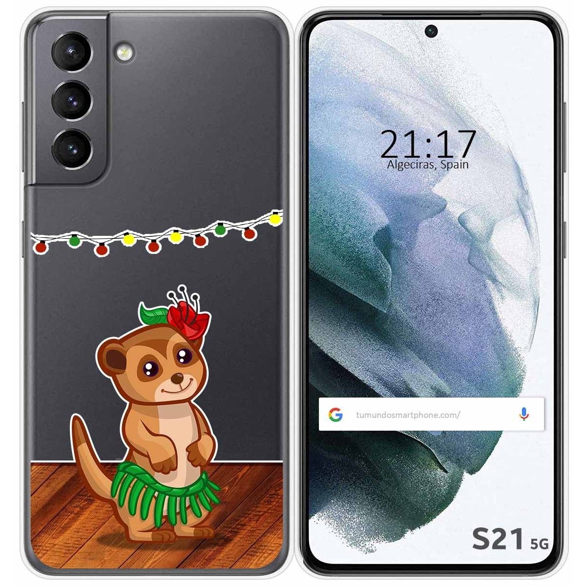 Funda Gel Transparente para Samsung Galaxy S21 5G diseño Suricata Dibujos