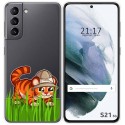 Funda Gel Transparente para Samsung Galaxy S21 5G diseño Tigre Dibujos