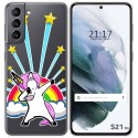 Funda Gel Transparente para Samsung Galaxy S21 5G diseño Unicornio Dibujos