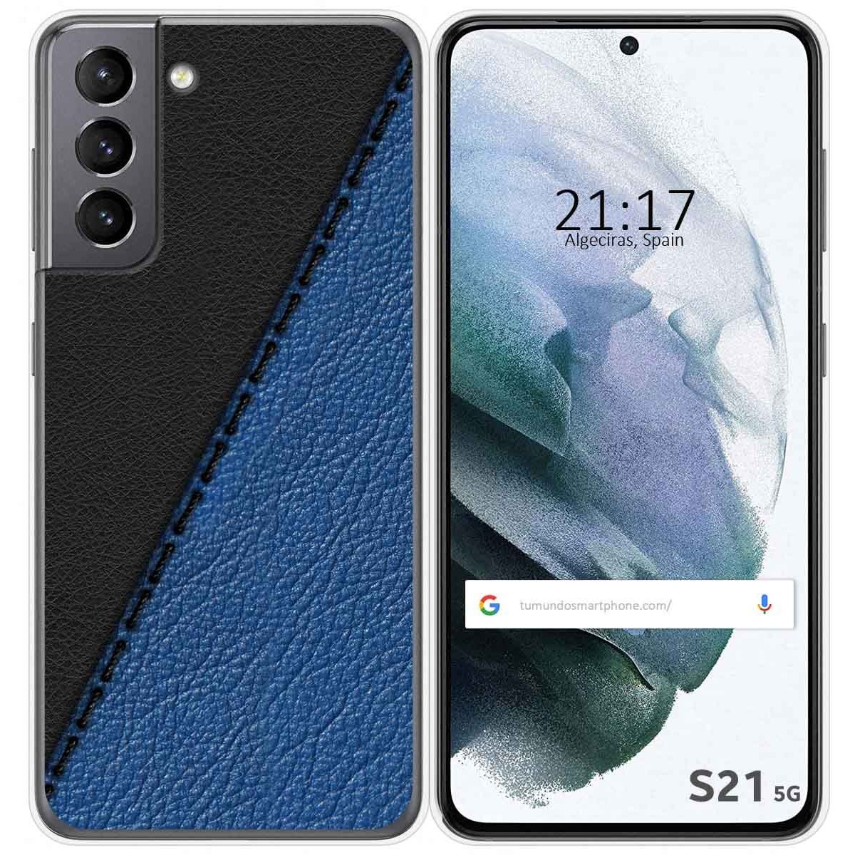 Funda Gel Tpu para Samsung Galaxy S21 5G diseño Cuero 02 Dibujos