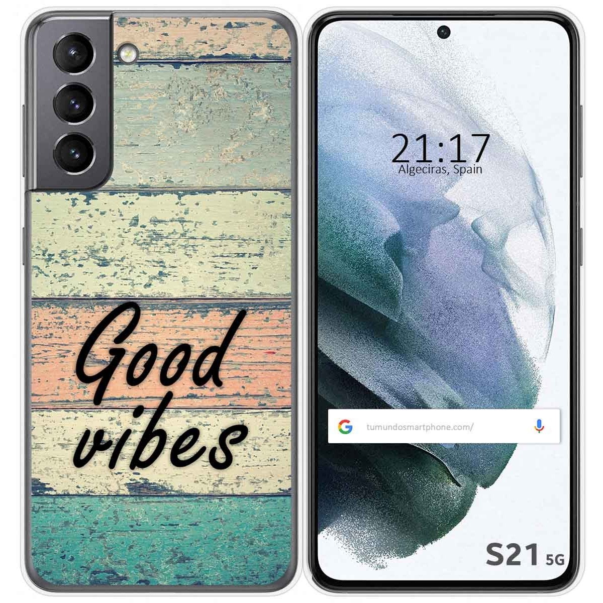 Funda Gel Tpu para Samsung Galaxy S21 5G diseño Madera 01 Dibujos