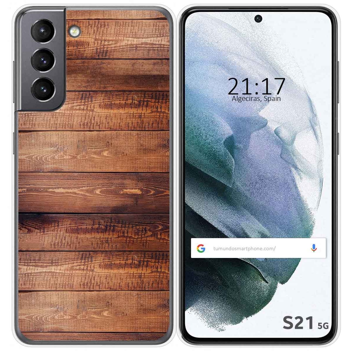 Funda Gel Tpu para Samsung Galaxy S21 5G diseño Madera 02 Dibujos