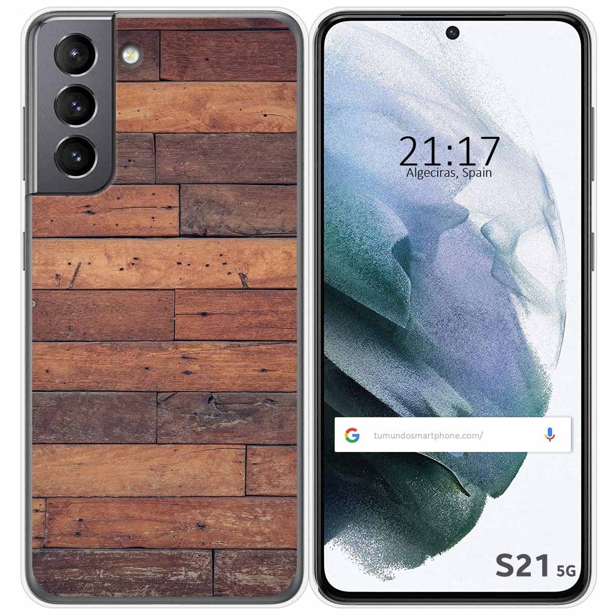 Funda Gel Tpu para Samsung Galaxy S21 5G diseño Madera 03 Dibujos