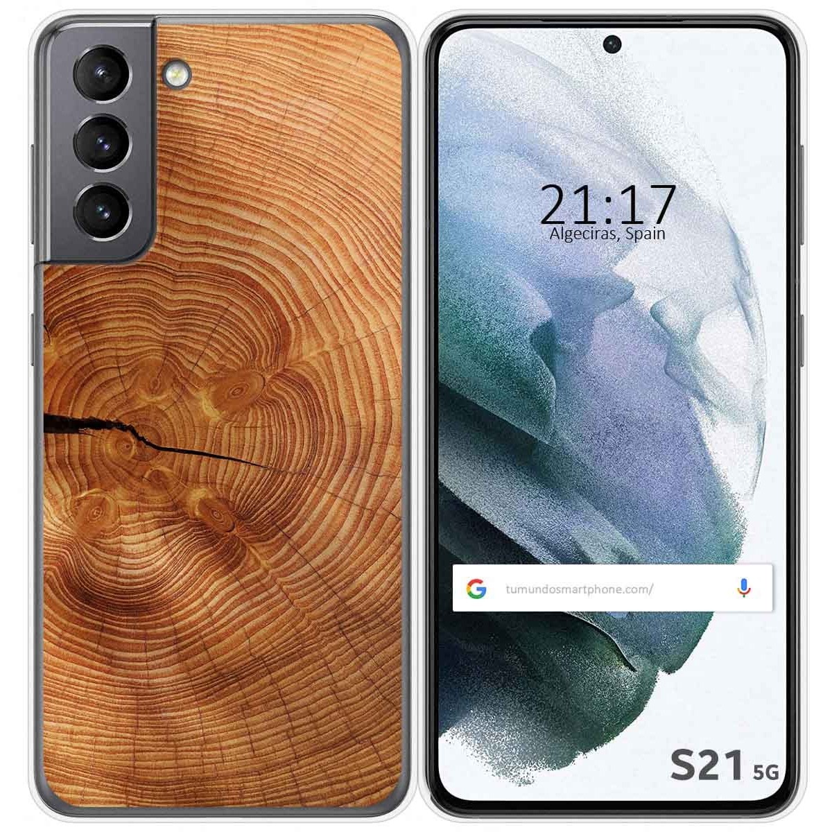 Funda Gel Tpu para Samsung Galaxy S21 5G diseño Madera 04 Dibujos