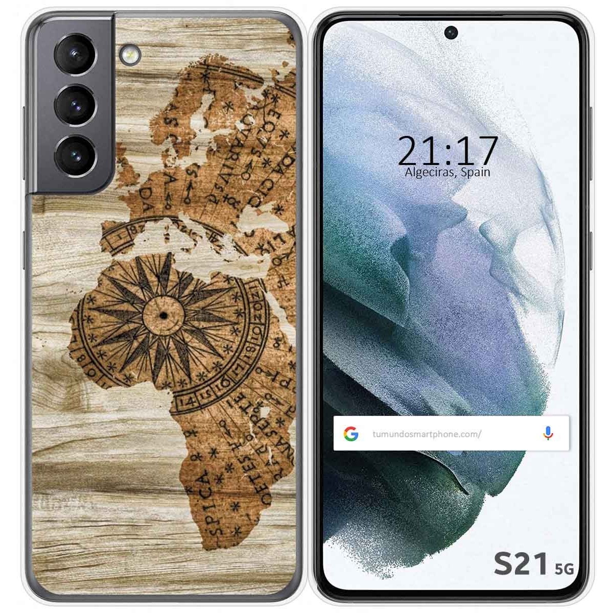 Funda Gel Tpu para Samsung Galaxy S21 5G diseño Madera 07 Dibujos