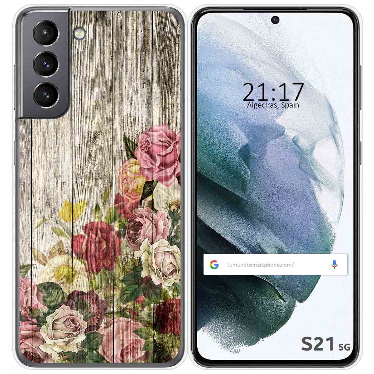 Funda Gel Tpu para Samsung Galaxy S21 5G diseño Madera 08 Dibujos