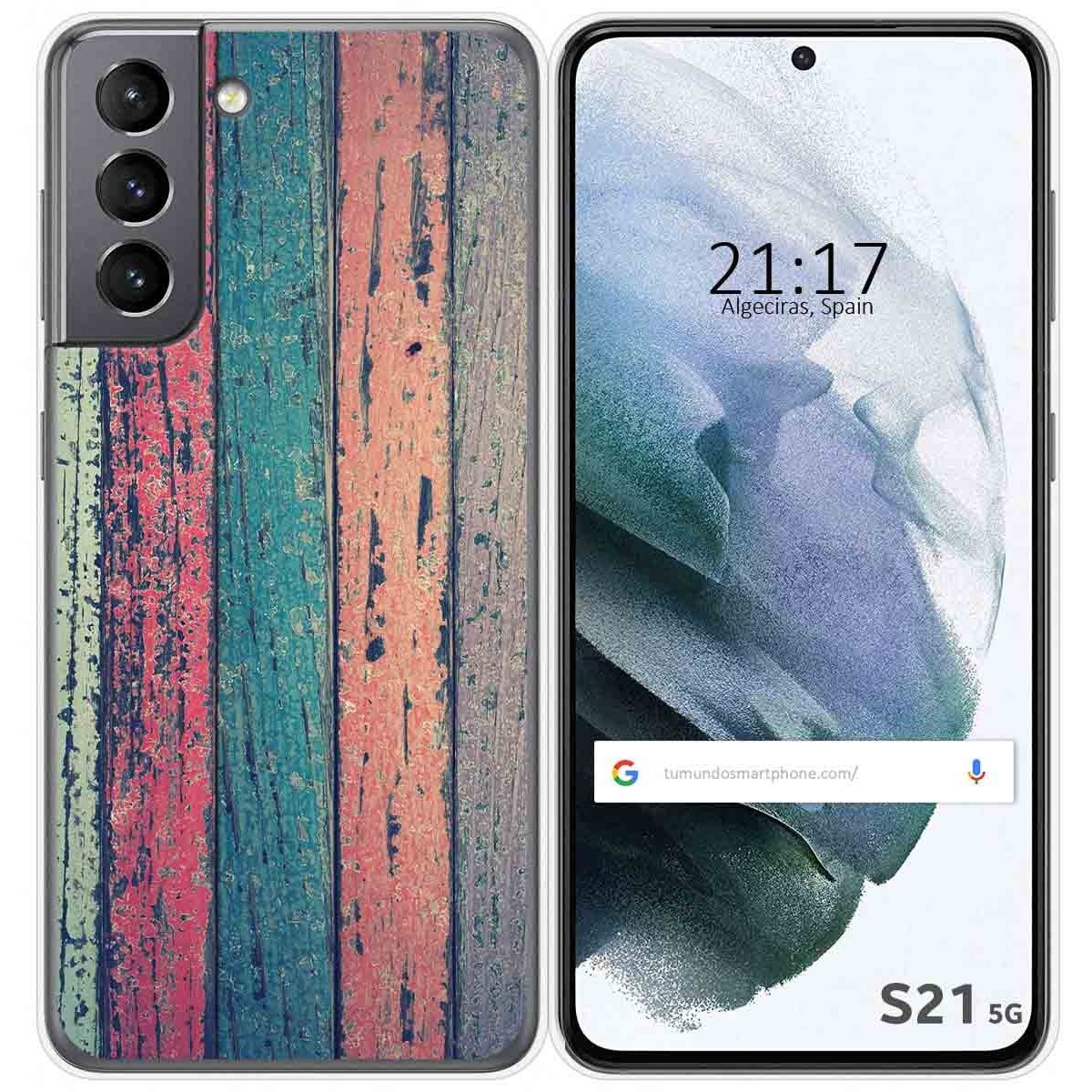 Funda Gel Tpu para Samsung Galaxy S21 5G diseño Madera 10 Dibujos